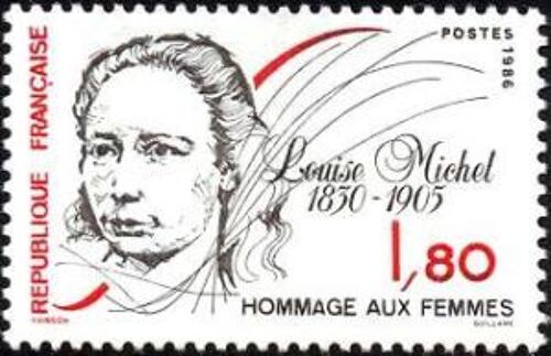 Timbre France 1986 Oblitéré - Louise Michel (1830-1905) - 1.80 Yt2408