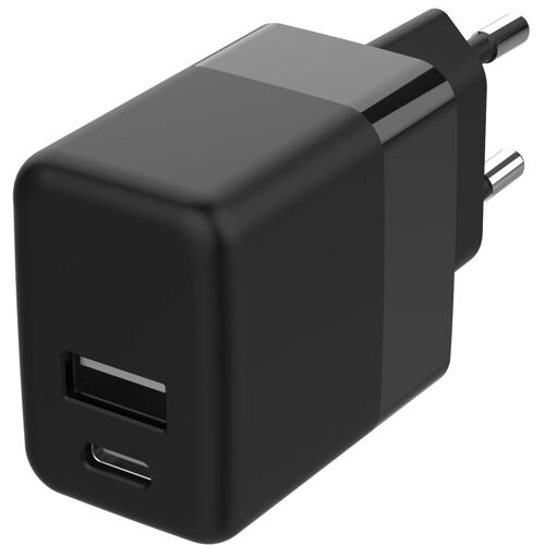 Accezz Wall Charger Chargeur Connexion USB-C et USB Power Delivery 20 Watt Black