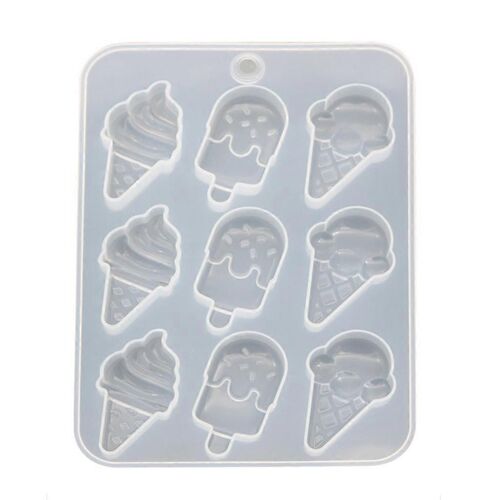 Crème Glacée Popsicle Mignon Nourriture Porte-Clés Pendentif Silicone Résine Moule Bijoux Outils