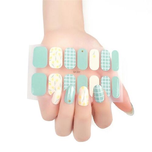16 bandes vernis à ongles autocollant Ensemble d'autocollants pour ongles lampe UV designer vernis à ongles enveloppes mode Nail Art autocollant