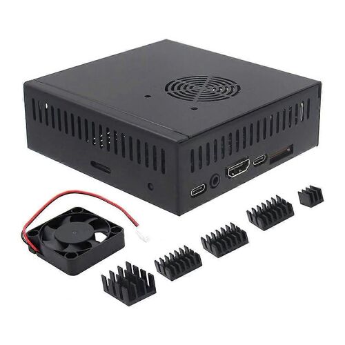 N506 Metal Enclosure with Heatsink Fan for Orange Pi 5/5B for M2 NVMe SSD 2280