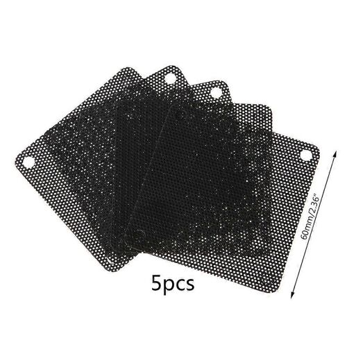 PC Ventilateur Poussière Maille Châssis Refroidisseur Filtre Antipoussière PVC Couverture Haute Densité 5PCS