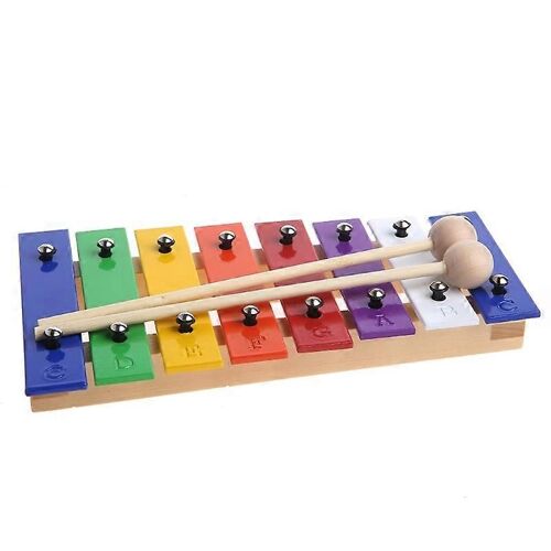 Xylophone De 8 Notes Xylophone En Bois Avec 2 Maillets Jouet De Musique Éducatif Pour Les Bébés Cadeau D'anniversaire De Percussion Préscolaire