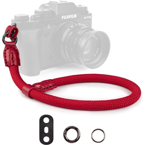 Dragonne Appareil Photo,Dragonne De Poignet Pour Appareil Photo Sangle Poignet Appareil Photo Pour Sony A6000 A6400 A6700 A7Iv Canon Eos Nikon Fujifilm - Rouge[Z4315]