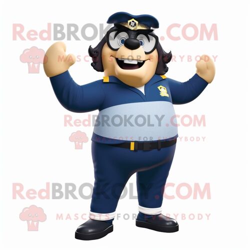 Personnage De Costume De Mascotte Redbrokoly Navy Momentum Habillé D'un Pull Et De Ceintures