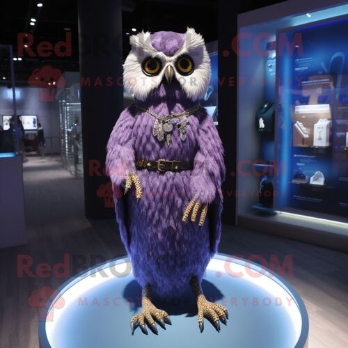 Hibou Mascotte Redbrokoly Costume Personnage Habillé D'une Robe Fourreau Et Montres Bracelet