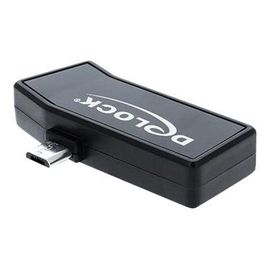 DeLOCK Micro USB OTG Card Reader + 1 x USB port - Lecteur de carte (MMC, SD, microSD, SDHC, microSDHC, SDXC, microSDXC) - USB