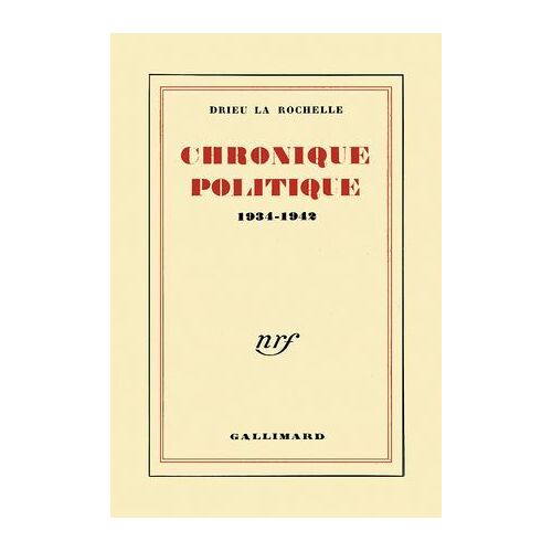 Chronique Politique (1934-1942)