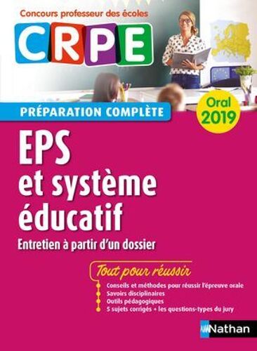 Eps - Système Éducatif - Oral 2019 - Préparation Complète - Crpe