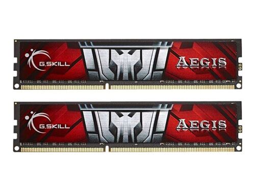 G.Skill AEGIS F3-1600C11D-16GIS - DDR3 - kit - 16 Go: 2 x 8 Go - DIMM 240 broches - 1600 MHz / PC3-12800 - CL11 - 1.5 V - mémoire sans tampon - non ECC
