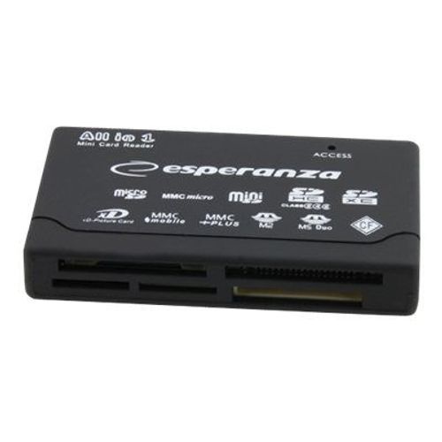 Esperanza EA119 - Lecteur de carte - tout-en-un (MS, MS Duo, xD, miniSD, CF, MMCmobile, microSD, MMCplus, SDHC, MS Micro, SDXC) - USB 2.0