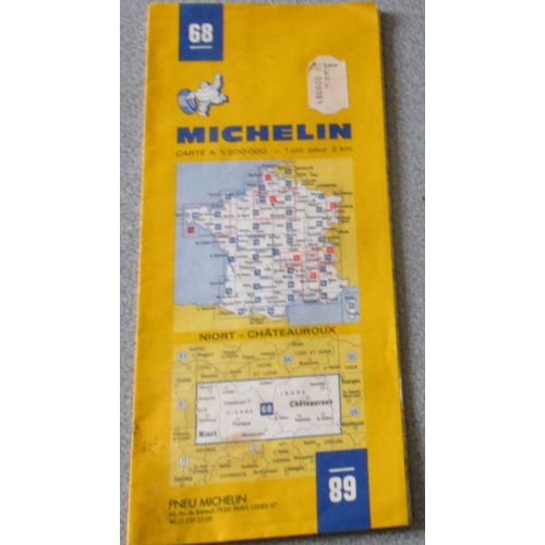 Carte Michelin Niort-Châteauroux N°68-Édition 1979-Échelle 1/200000
