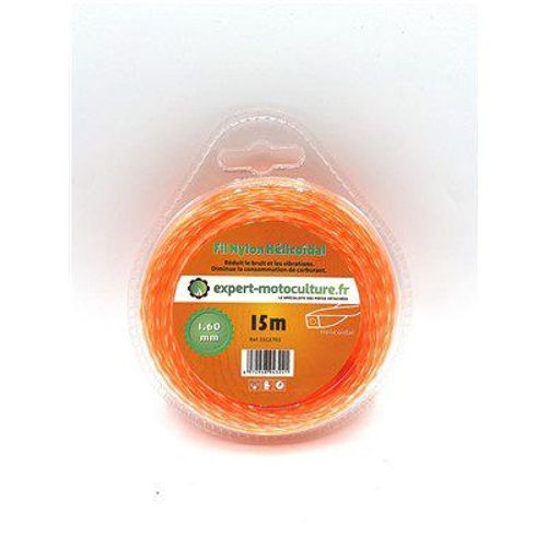 Fil Débroussailleuse Hélicoïdal Silencieux Ø: 1.6mm, L: 15m