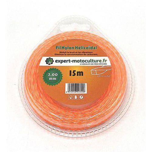 Fil Débroussailleuse Hélicoïdal Silencieux L: 15m, Ø: 2,00mm.