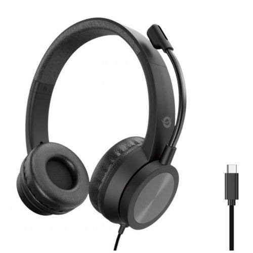 Conceptronic POLONA05BC casque Avec fil Arceau Appels/Musique USB Type-C Noir
