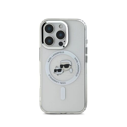Coque Pour Iphone 16 Pro Imprimé Iml K Et Ch Compatible Magsafe Karl Lagerfeld Transparent