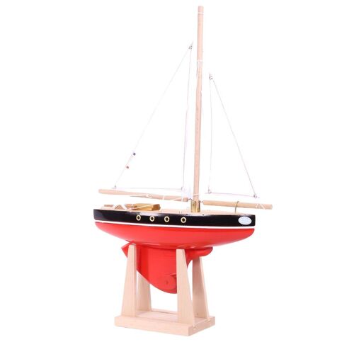 Maison Tirot - Voilier Le Tirot Rouge 30cm - Hêtre - N500-001-000-A