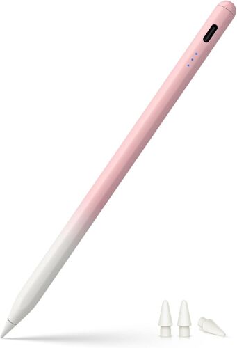 Stylet pour iPad 2018-2025, USB-C Charge Rapide Rejet Paume Détection Inclinaison Sans Bluetooth,Compatible ipad 11/10/9/8/7/6, iPad mini 7/6/5, iPad Air M3/M2/5/4/3, i-Pad Pro M4 13""/12.9¿/11¿