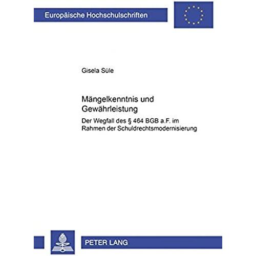 Mängelkenntnis Und Gewährleistung