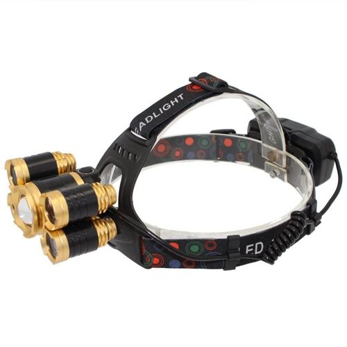 Phare Avant De Vélo Rechargeable Xml T6 À 5 Led, Lumière Brillante Pour Bicyclette