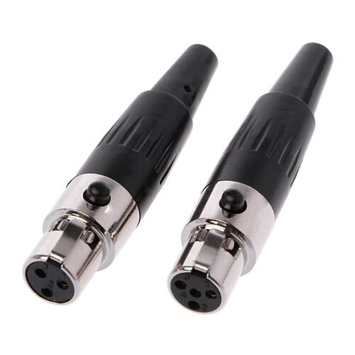 Mini XLR 3 4 broches femelle, 1 pièce, petit connecteur de Microphone Audio, pour micro de soudage droite, 1 pièce