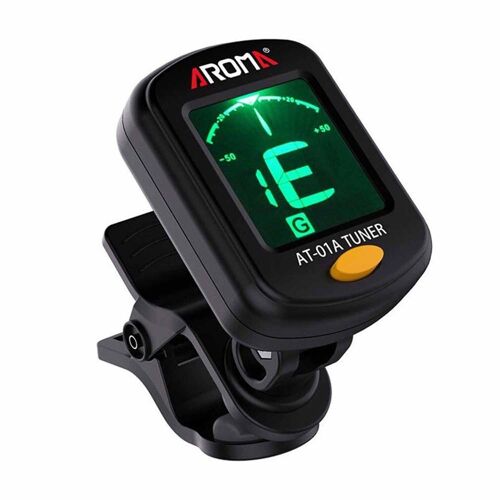 Accordeur De Guitare Rotatif À Clip Arôme At-01a, Écran Lcd Pour Guitare Acoustique Chromatique, Basse, Ukulele, Accessoires
