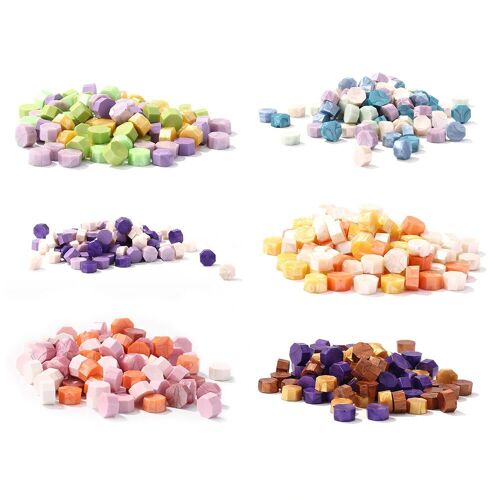 Perles De Cire Octogonales Vintage, 100 Pièces, Pour Bricolage, Artisanat, Enveloppe, Carte Postale De Mariage, Outils De Fabrication De Timbres-Poste De Cire Anciens