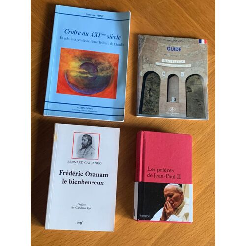 Les Prières De Jean-Paul Ii. Croire Au Xxie Siècle En Écho À La Pensée De Pierre Teillard De Chardin. Frédéric Ozanam, Le Bien Heureux.  Guide, Basilica S Maria Degli Angelo E Dei Martiri. 4 Livres . 