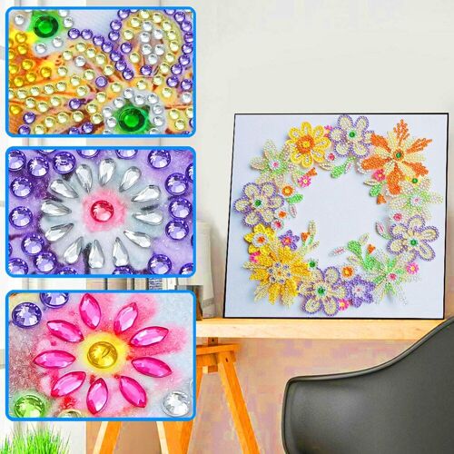 Kit De Peinture Diamant 5d, Papier Quilling, Fleur Partielle, Forme Spéciale, Perceuse, Bricolage, Art, Mosaïque, Strass, Décoration D'image