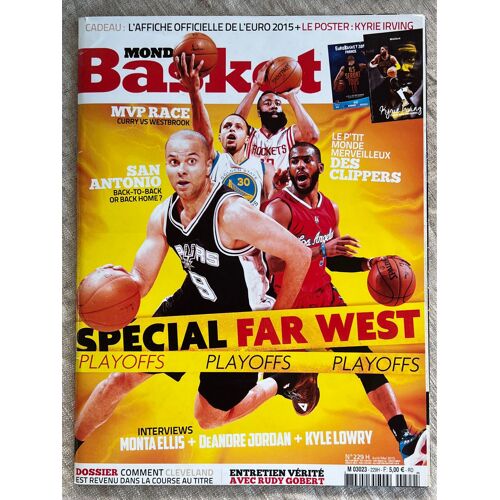 Magazine Mondial Basket. No229 H. Avril, /Mai 2015. Spécial Far-West Playoffs. Mvp, Race - San Antonio -Les Clippers.