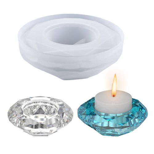 Bougeoirs en cristal, moulage en époxy, artisanat pour décorations de Table de mariage, saint-valentin