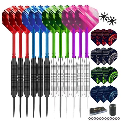 Fléchettes En Métal En Aluminium, Tonneau En Fer Et Conception Unique De Drapeau De Vol De Fléchettes Professionnelles Pour Débutants