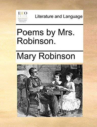Poems By Mrs. Robinson.