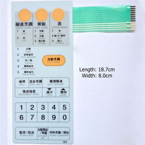 Interrupteur de panneau de four à micro-ondes, bouton tactile pour Sharp R-6G65 R-583 R-6C65 pièces de four à micro-ondes