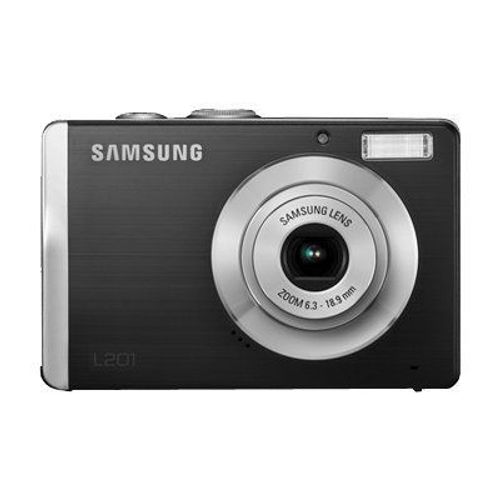 Appareil photo Compact Samsung L201 Noir compact - 10.2 MP - 3x zoom optique - flash 16 Mo - noir