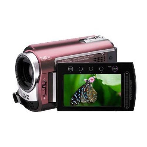 JVC Everio GZ-MG332R - Caméscope - mode écran large - 800 KP - 35x zoom optique - Konica Minolta - HDD 30 Go - carte Flash - rouge