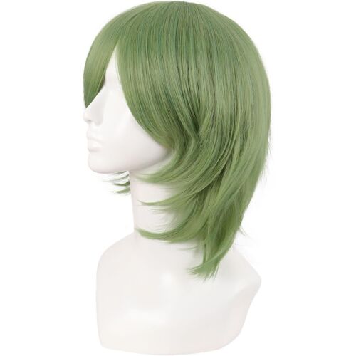 Tianyi-14 Pouces/35 Cm Court Cosplay Costume Anime Perruques Wolf Tail Synthétique Cheveux Fête Perruques (Mélangé Vert)