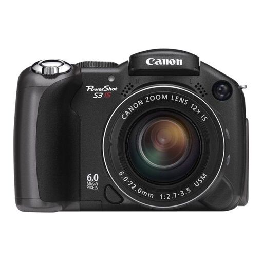 Canon PowerShot S3 IS – 6 Mégapixels, Zoom 12x Stabilisé, Série Pro, Occasion