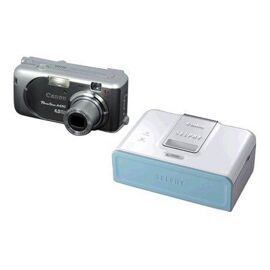 Appareil photo Compact compact - 4.0 MP - 4x zoom optique - gris argenté - avec Canon SELPHY CP510 Compact Photo Printer
