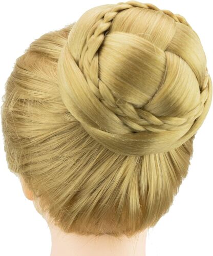 Kalanka-Danseur Tressé Chignon Couverture De Cheveux Donut Postiches Chouchou Chignon Perruque Chignon Sur La Fête De Mariage (M2 Ash Blonde)