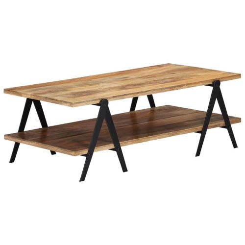 Vidaxl Table Basse 115x60x40 Cm Bois De Manguier Massif
