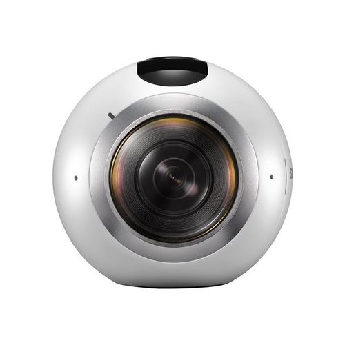 Samsung GALAXY Gear 360 - Caméra de poche - fixable - 4K / 30 pi/s - 15.0 MP - NFC, Wi-Fi, Bluetooth - blanc
