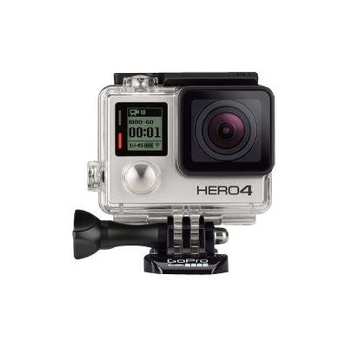 GoPro HERO4 - Silver Edition - Adventure - caméra de poche - fixable - 4K / 15 pi/s - 12.0 MP - Wi-Fi, Bluetooth - sous-marin jusqu'à 40 m