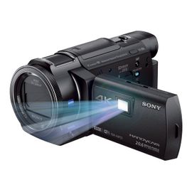 Sony Handycam FDR-AXP33 - Caméscope avec projecteur - 4K - 18.9 MP - 10x zoom optique - Carl Zeiss - carte Flash - Wi-Fi, NFC - noir