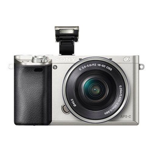 Sony a6000 ILCE-6000L - Appareil photo num?rique - sans miroir - 24.3 MP - APS-C - 3x zoom optique objectif 16-50 mm - Wi-Fi, NFC - argent
