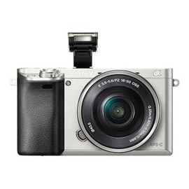 Sony a6000 ILCE-6000L - Appareil photo numérique - sans miroir - 24.3 MP - APS-C - 3x zoom optique objectif 16-50 mm - Wi-Fi, NFC - argent