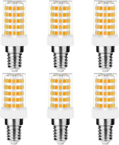 Kal-Ampoule E14 Led 10w 800lm Blanc Chaud 3000k, Équivalen 50w-100w Halogène, Ac 220-240v, Non-Dimmable, Sans Scintillement, Ampoules Maïs Pour Lustres, Plafonniers, Appliques Murales, Lot De 6