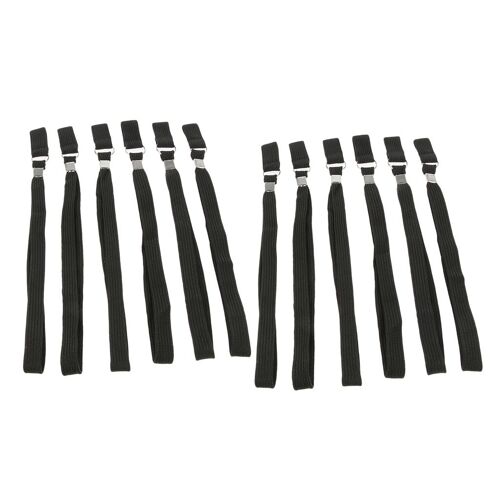 Lot De 12 Bracelets Noirs De Randonnée, Cordes De Canne, Béquille, Tabouret, Chaise, Siège, À Main, 24cm 