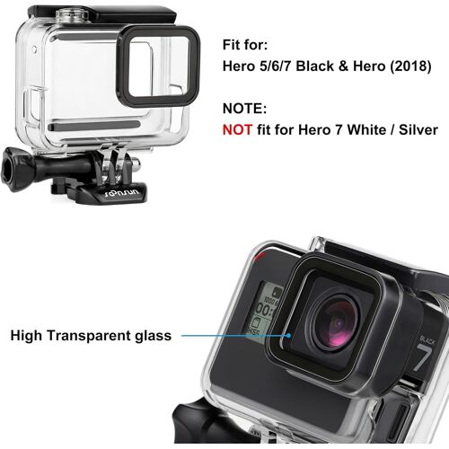 SJZG-Boîtier De Protection Squelette Ouvert Latéral Pour Caméras Gopro Hero 7 Noir/Hero 6 Noir/Hero 5 Noir/Hero 5 Noir/Hero (2018) - Caméra De Chargement Sans Retirer Le Boîtier