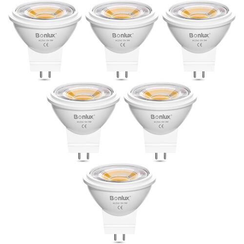 Kalanka-Ampoule Led 12v 3w Gu4 Reflektor Led Mr11 Spot Led Blanc Chaud 3000k Gu4 Bi-Pin 35mm 270lm Equivalent À 25w Ampoules Halogènes Angle De Faisceau 35° Non Dimmable Lot De 6